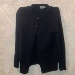 Women’s Tristar Button Up Sweater Black Size Medium